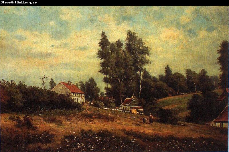 Theodore Fourmois Landscape with farms